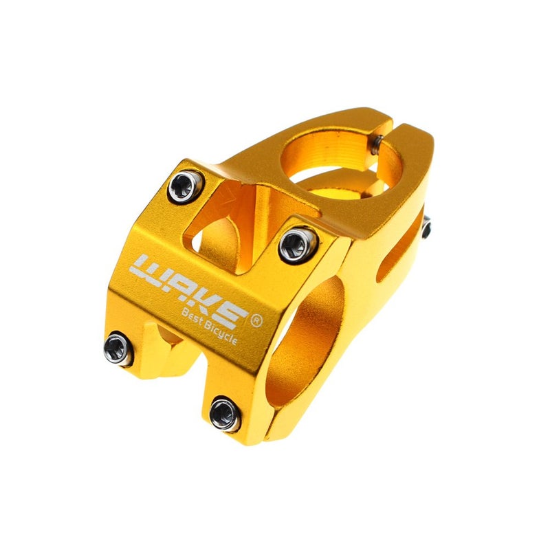 WAKE 31.8 Stem 45mm Bike Stem Wake Mountain Bike Stem Short Handlebar Stem for Most Bicycle, Road Bike, MTB, BMX, Fixie Gear, Cycling (Aluminum Alloy, Gold) - Image 1
